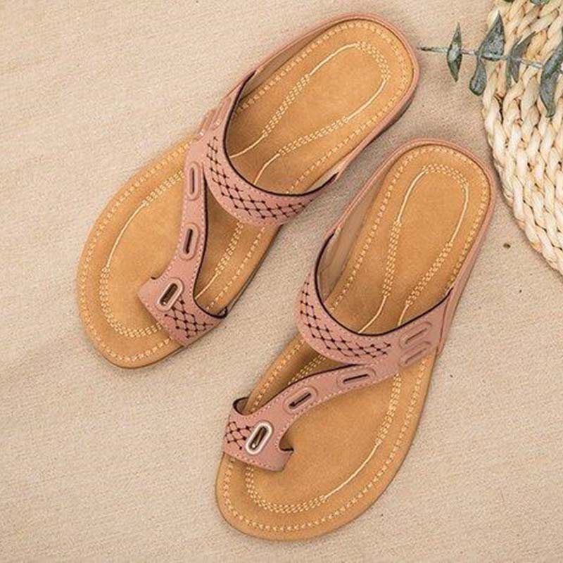 Sandales Femme Été Rétro Tongs Chaussures de Plage Confortables