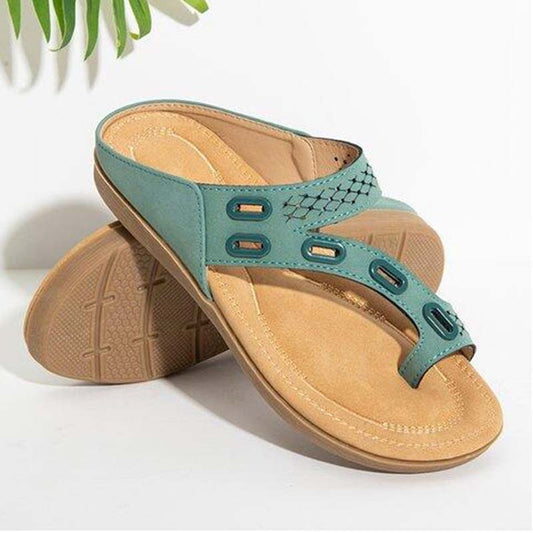 Sandales Femme Été Rétro Tongs Chaussures de Plage Confortables