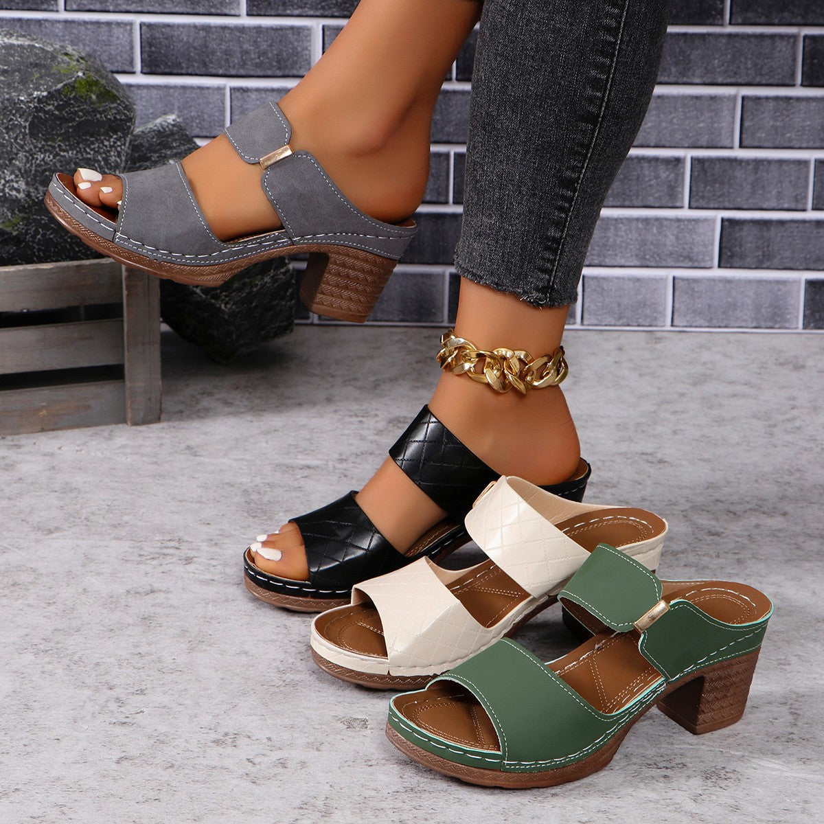Sandales à Talon Chunky