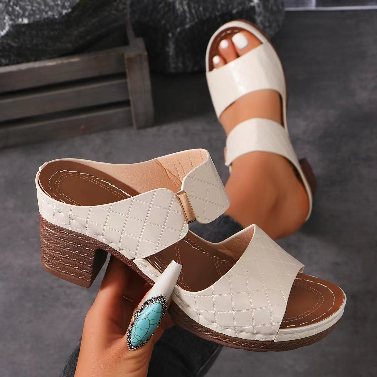 Sandales à Talon Chunky